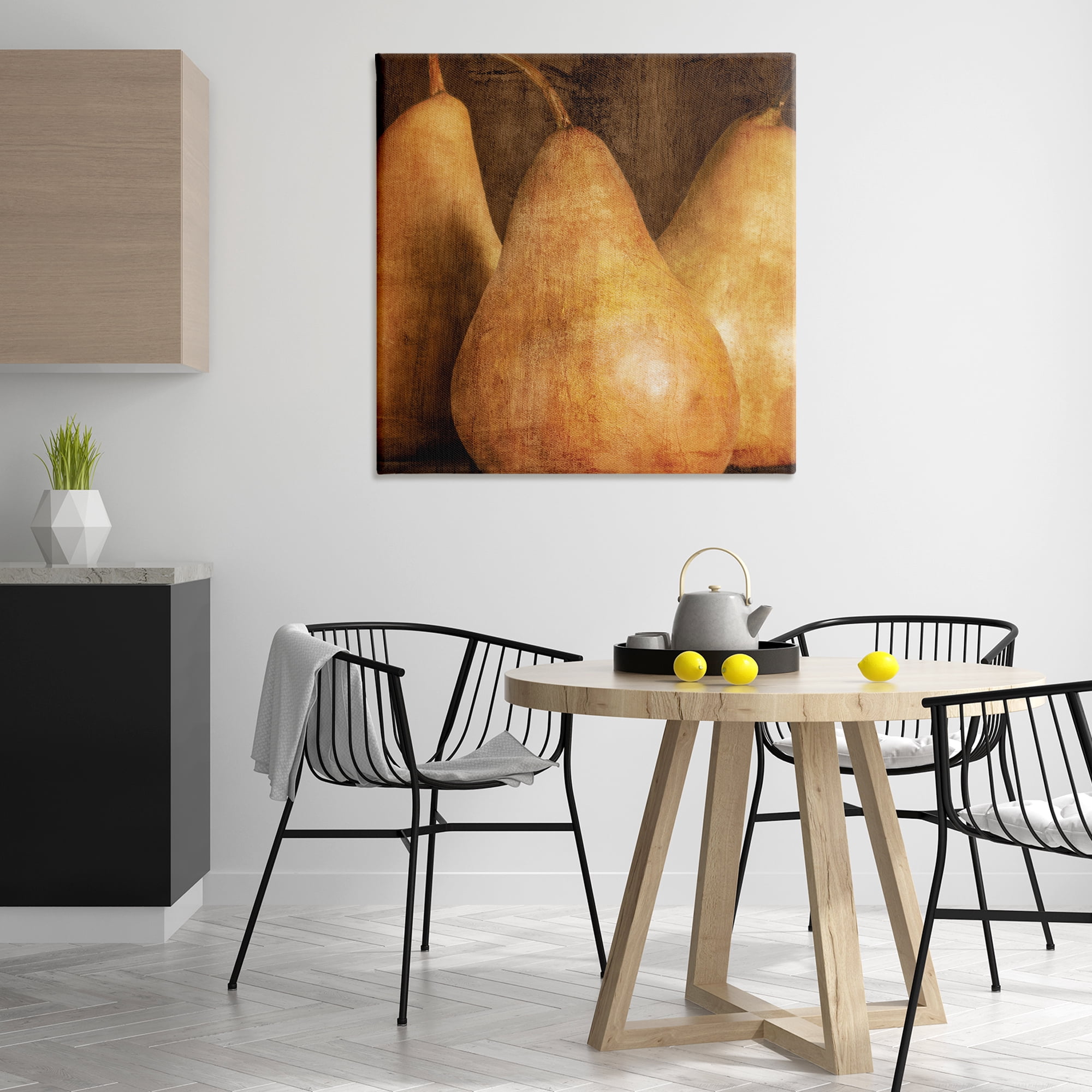 Stupell Industries Rustic Vintage Pears Food & Beverage Painting Wrapped Canvas Art Print Wall Art, 36 x 36