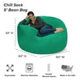 thumbnail image 2 of Chill Sack Bean Bag Chair, Memory Foam Lounger with Microsuede Cover, Kids, Adults, 5 ft, Tide Pool, 2 of 9