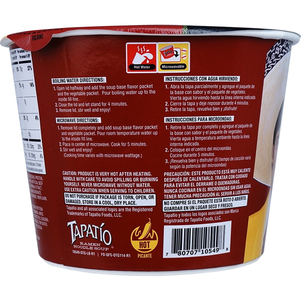 Tapatio Birria Flavor Ramen Noodle Soup, 3.8 Oz (Pack of 18)