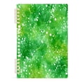 thumbnail image 2 of Wirebound Notebook Hardcover Spiral Notebooks Green Ink Splatter Pattern, 60 Pages, 80 GSM, 5.7 x 8.3in, 2 of 7