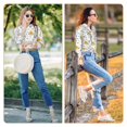 thumbnail image 7 of KLL Submarine Ship Print Women's Long Sleeve Pajamas with Pants Sleepwear Loungewear 2 Set-Medium, 7 of 7