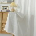 thumbnail image 5 of ChokBurlap Linen Farmhouse Curtains 84 inch Length 2 Panels for Living Room Textured Thick Light Filtering Privacy Window Curtain Drapes with Grommet for Bedroom 7ft (52x84 Khaki), 5 of 7