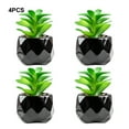 thumbnail image 3 of Inteprter 4 pack/lote plantas suculentas artificiales para espacios interiores y exteriores decoración de balcón plantas falsas rosa del Type2 NO2, 3 of 6