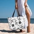 thumbnail image 6 of Sigee Cute Cow and Milk Stains Print Extra Large Waterproof Beach Travel Bag with Zipper - Durable and Versatile for Vacation, Gym, and Daily Use, 6 of 7