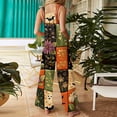 thumbnail image 6 of IYYVV Halloween Overalls Women Summer Funny Pumpkins Ghost Printed Loose Wide Leg Jumpsuits with Pockets Orange 2XL, 6 of 6