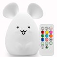 thumbnail image 1 of Portable Silicone Night Light For Children, Multi-Colored, Led Lamp, Usb Charging, Sensitive Faucet Control, Warm Bedroom Lights Mouse From Yuede, 1 of 7