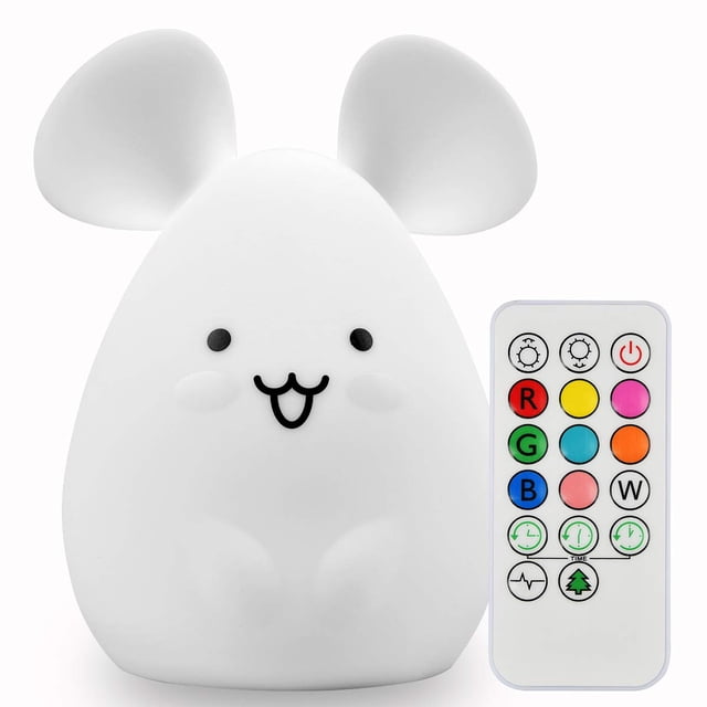 Portable Silicone Night Light For Children, Multi-Colored, Led Lamp, Usb Charging, Sensitive Faucet Control, Warm Bedroom Lights Mouse From Yuede