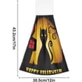 thumbnail image 3 of GZHJMY Halloween Black Cat Kitchen Towels, Soft Hand Towels or Dishcloths with Hanging Loop, Absorbent Hand Towel for Bathroom Kitchen Halloween Décor, Set of 2（4）, 3 of 7