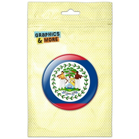 Belize National Country Flag Pinback Button Pin Badge
