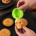 thumbnail image 3 of Halloween Silicone Molds for Baking, 3D Skull Cake Pan Mold, Nonstick Halloween Skeleton Mold for Soap Ice Cupcake (Green), 3 of 3