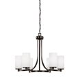 thumbnail image 2 of Sea Gull Lighting 3139106-710 Hettinger 24.5" 6-Light Etched Glass Chandelier in Burnt Sienna, 2 of 2