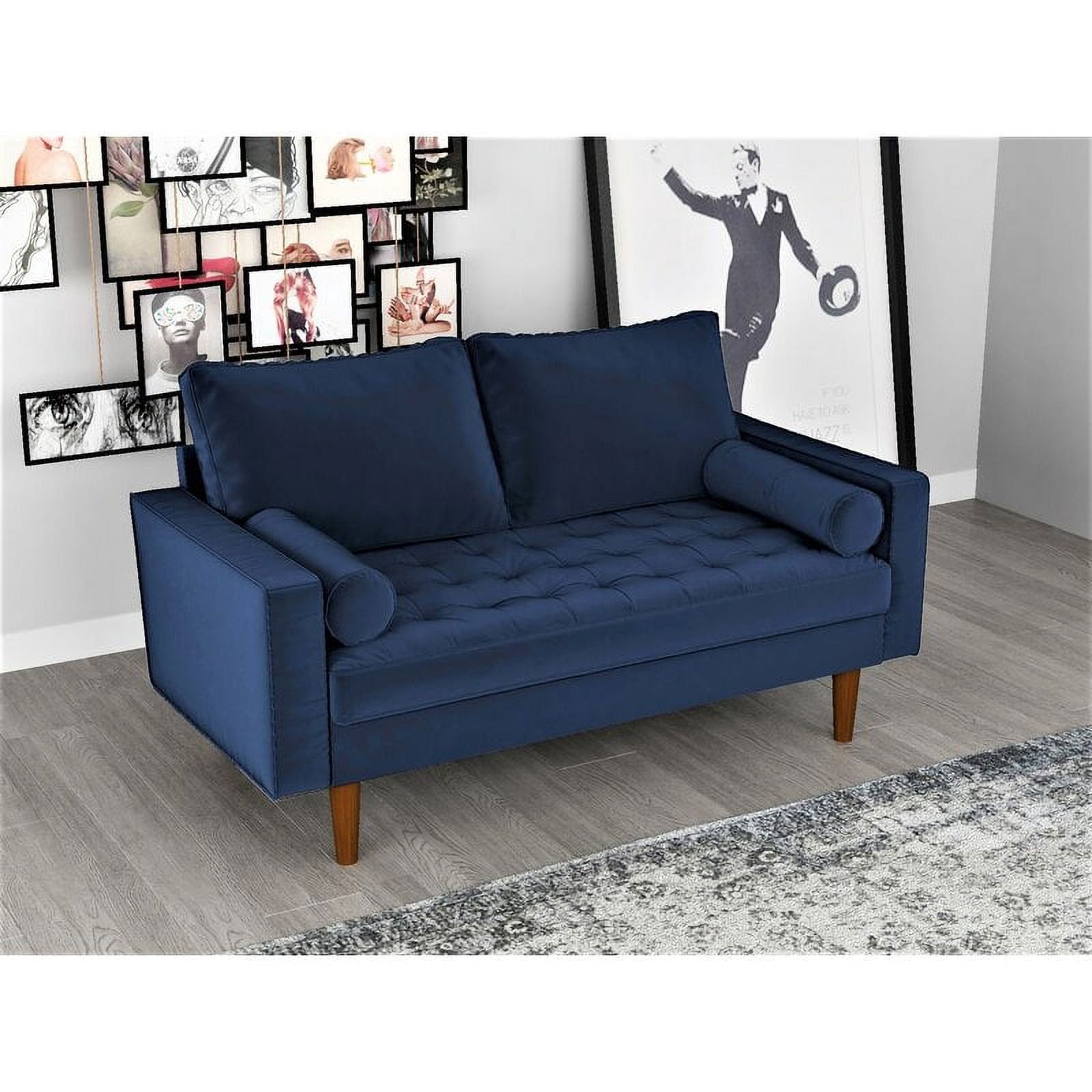 Womble 50.3'' Velvet Square Arm Loveseat