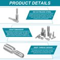 thumbnail image 3 of Uxcell M8x10 to M10x10 Double End Threaded Stud Screw Bolt, 15 Pack Stainless Steel Rod Bolts, 20mm Long, 3 of 6