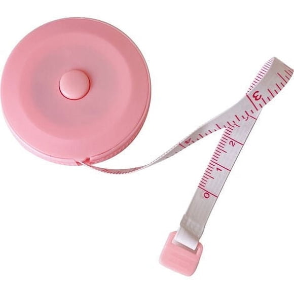 PinesC Body Measuring Tape, Soft Body Measuring Tape, Sewing Fabric Measuring Tape, Fabric Craft Measuring Tape, 150cm Pink Retractable Double Sided Measuring Tape