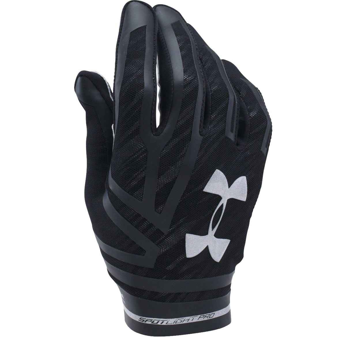 Under Armour UA Spotlight Football Gloves Receiver Black Sz MD Mens 1326218 001 