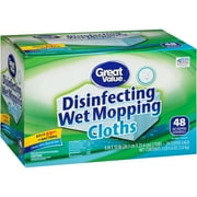 Great Value Disinfecting Wet Mopping Cloths, 48 count