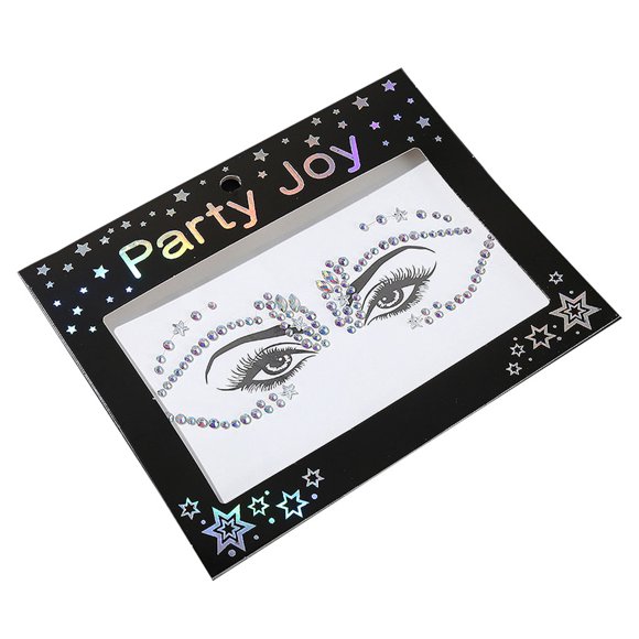 tredstone Eye Gems Rhinestone Stickers Self Adhesive No Glue Body Face Makeup Jewelry DIY for Women Wedding Party Accessory Supplies HF-110 White AB