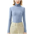 thumbnail image 4 of Haut pour Femmes, Chandail à Col Roulé à Manches Longues Décontracté, Loungewear pour Femmes, 4 of 5