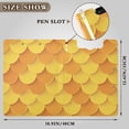 thumbnail image 3 of Yellow and Orange Fish Scales Foldable Binder Folder Clipboard with Pen Slot Double Clips A4 Size File Storage, 3 of 8