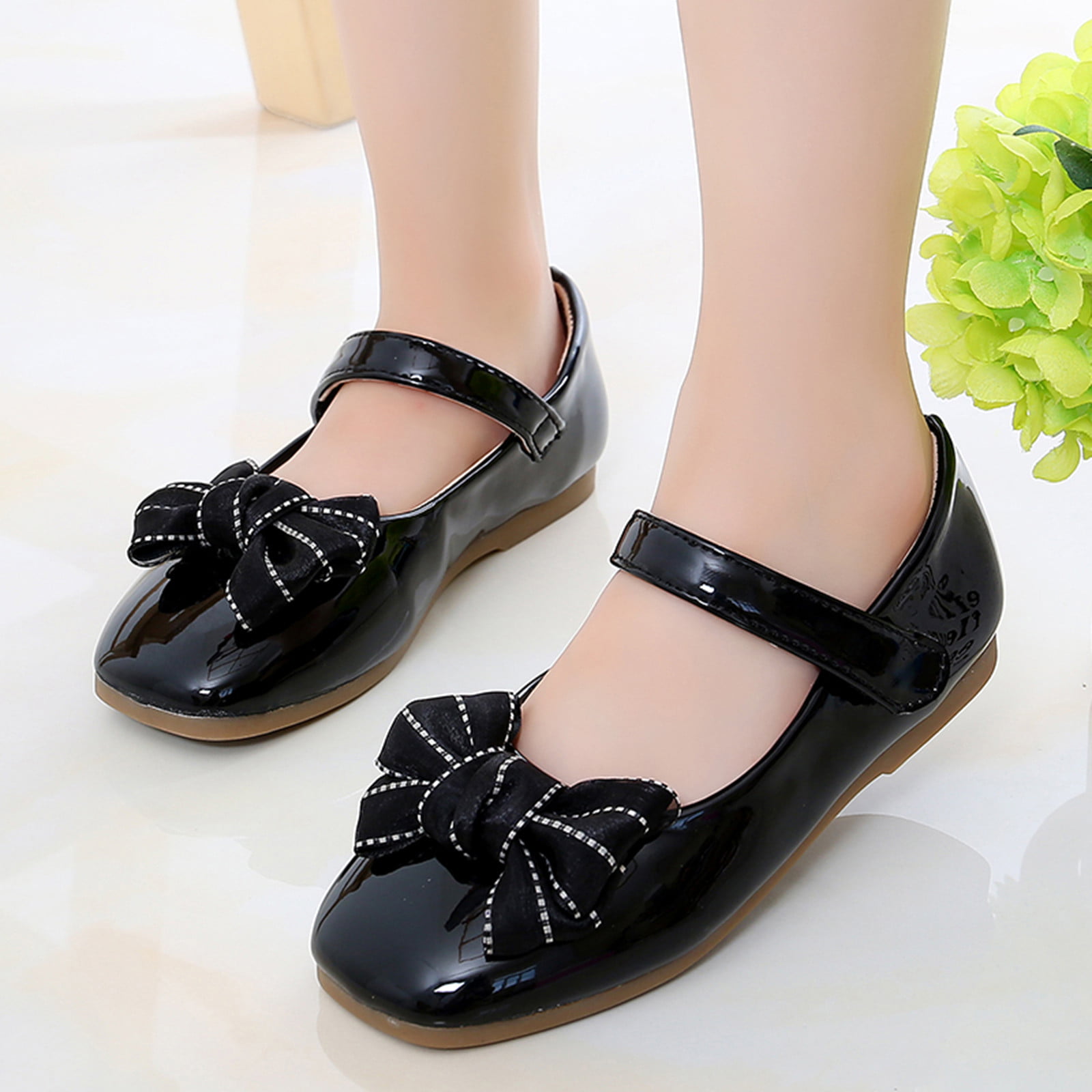 Children Kids Girls Dresses Shoes Baby Princess Flats Bow-knot Casual Soft Shoes 