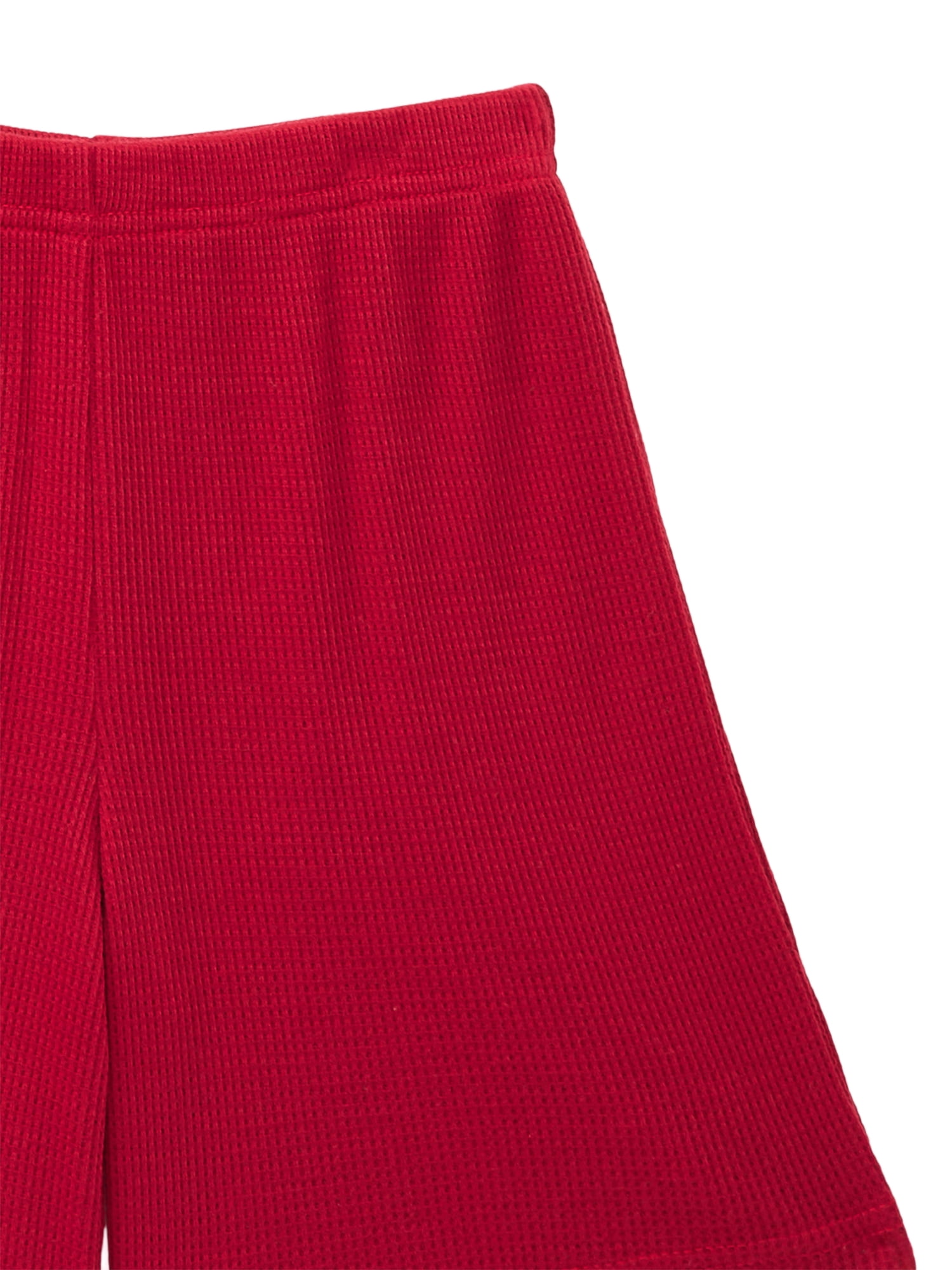 Wonder Nation Boys Waffle Knit Short Sleeve Top and Shorts Pajama Set, 2-Piece, Sizes 4-18
