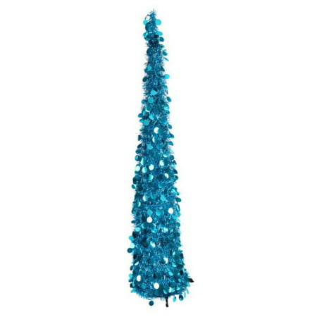 Shiny Tinsel Artificial Christmas Tree Collapsible With