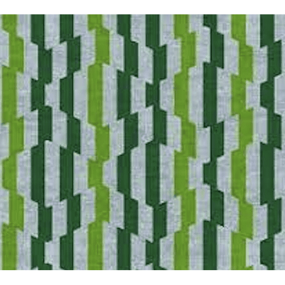 Stof Fabrics Rita Lighting Stripe Green Cotton Fabric By The Yard