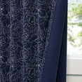 thumbnail image 4 of Fragrantex Modern Blue Floral Back Tab Blackout Curtains, 52” x 63” (2 Panels), 4 of 6