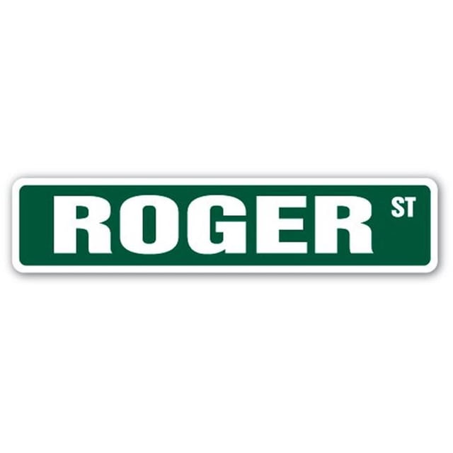 SignMission SS-ROGER Panneau de Rue pour Chambre d'Enfants 4 x 18 Po. - Roger