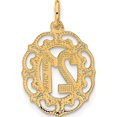 thumbnail image 4 of 14K Yellow Gold Diamond-Cut 21 In Oval Pendant (25 X 14) Made United States c996, 4 of 6