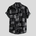 thumbnail image 2 of TAIAOJING Men's Casual Shirts Stripe Print Short Sleeve Button Turn-Down Blouse Blouse, 2 of 4