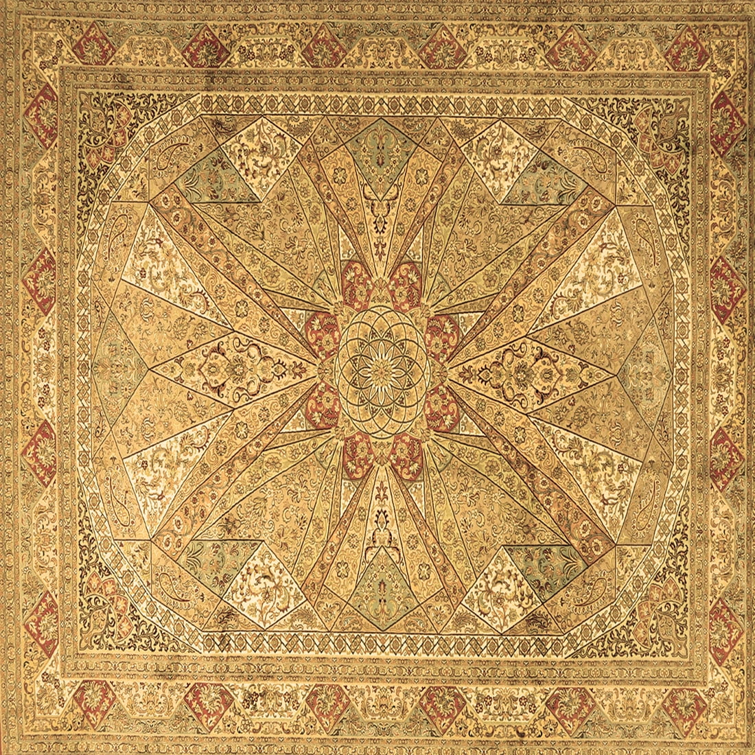Rebrwon Traditional Rug Ahgly Company Indoor Square Persian Brown Traditional Area Rugs, 6 ...