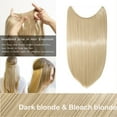 thumbnail image 2 of 20” Invisible Wire Hair Extensions Miracle Secret Fish Line Hairpieces Silky Straight Synthetic hair, 2 of 4