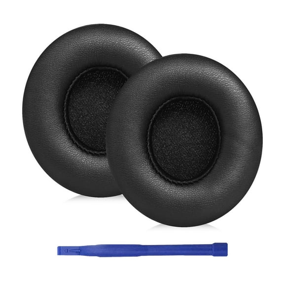 umvowuxa Solo 4 Earpads Replacement for Beats Solo 4 Wireless On-Ear Headphones,with Soft Protein Leather and High Density Memory Foam,Matte Black