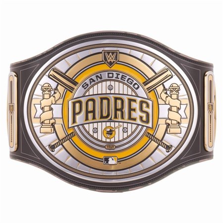 San Diego Padres Championship Belt Metal Plates Hand-Tooled Leather Strap Adult Size Collectible
