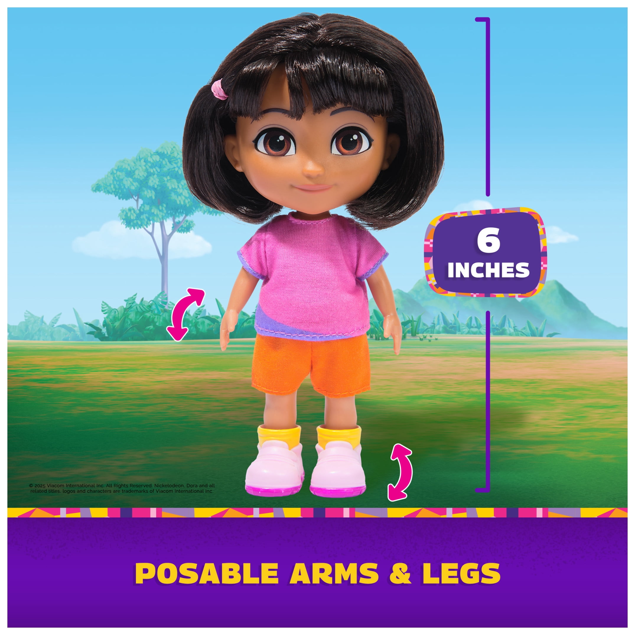 Dora the Explorer, Best Friends Dora & Boots Set, 6-inch Doll, Boots Figure & Accessories for Kids 3 and up