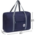 thumbnail image 2 of Bolsa De Viaje Plegable Equipaje Deportes Gimnasio Nylon Resistente Al Agua, A - Azul Oscuro, 25L, 2 of 7