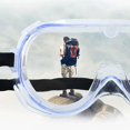 thumbnail image 4 of Anteojos de seguridad, sobre anteojos, lentes de policarbonato universales sellados, ojos completos, suaves y duraderos, portátiles, antiarañazos, marco blanco DYNWAVEMX Gafas protectoras, 4 of 7
