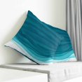 thumbnail image 3 of Ombre Teal Waves Pillow Covers 18x18 Inch Decorative Throw Pillow Cover, Abstract Art Gradient Modern Sofa Pillowcases Accent Cushion Case Home Decor Bedroom Living Room, 3 of 6