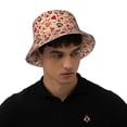 thumbnail image 2 of Balery Skull Retro record lips Sun Hats for Men Women Bucket Hat UPF 50+ Buckey Hat Boonie Hat Foldable UV Protection Hiking Beach Fishing Summer, 2 of 9