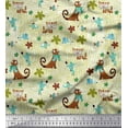 thumbnail image 1 of Soimoi Rayon Fabric Floral,Rat & Cat Cartoon Print Fabric by Yard 42 Inch Wide, 1 of 1