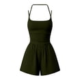 thumbnail image 3 of DHFJKG Workout Rompers Women Tummy Control Athletic Running Onesie Spaghetti Strap Square Neck Short Jumpsuits Gym Clothes, 3 of 3