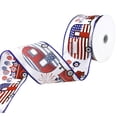 thumbnail image 2 of Patriotic Trucks and Campers Wired Ribbon, 2-1/2-inch, 10-yard, Red/White/Blue, 2 of 3