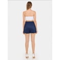 thumbnail image 4 of Cotton High-Waist Shorts with Pocket and Belt Detail, 4 of 6