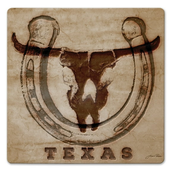 Thirstystone "Western Skull" Decorative Cork Backed Stone Trivet 8" Square
