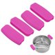 thumbnail image 1 of Uxcell 4-Pack Funda de Mango de Silicona Asistida, Resistente al Calor, Funda de Mango Antideslizante para Sartén de Hierro Fundido [Morado], 1 of 6