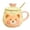 yellow, variant on 400ml cute bear crown ceramic cup personality creative trend milk breakfast cup cartoon animal mug-yellow-400ml