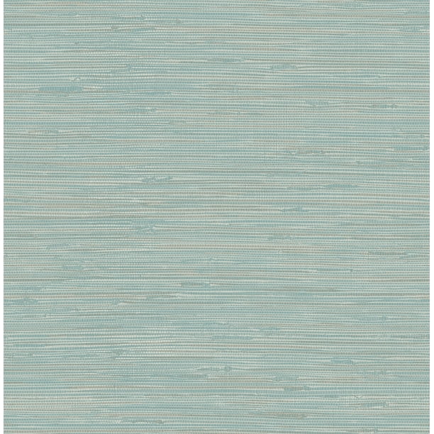 NuWallpaper Tibetan Grasscloth Teal Peel & Stick Wallpaper - Walmart