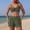 A479 Army Green, variant on Bikini Sets for Women Tie Front Keyhole Bikini Top with Loose Fit Shorts Two Piece Swimsuits High Waisted Bathing Suits Modest Coverage Beachwear
