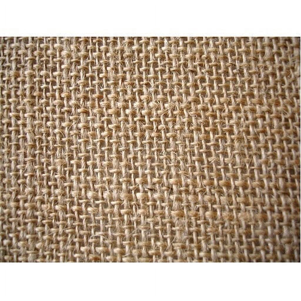 Fabric Mart Direct Natural Burlap Fabric By The Yard, 51 inches or 129 cm width, 17 Continuous Yards Beige Burlap Fabric, Burlap Upholstery Fabric, Curtain Drapery Wholesale Burlap Fabric